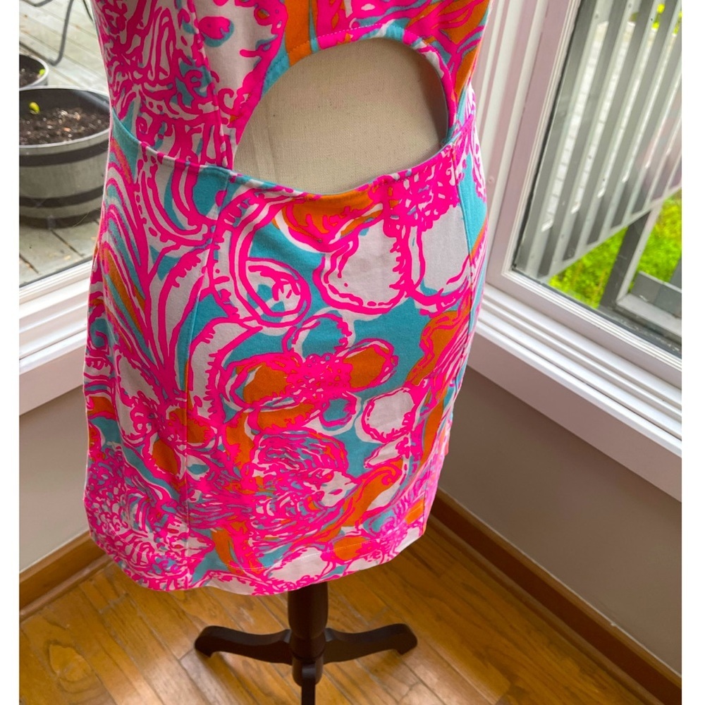 LILLY PULITZER DRESS S  | PEEP KEYHOLE OPEN BACK DRESS S | luxury summer dress S - Picture 5 of 8